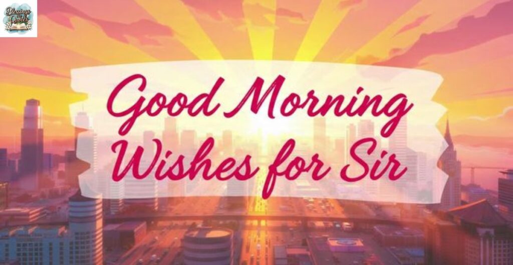 Good Morning Wishes for Sir